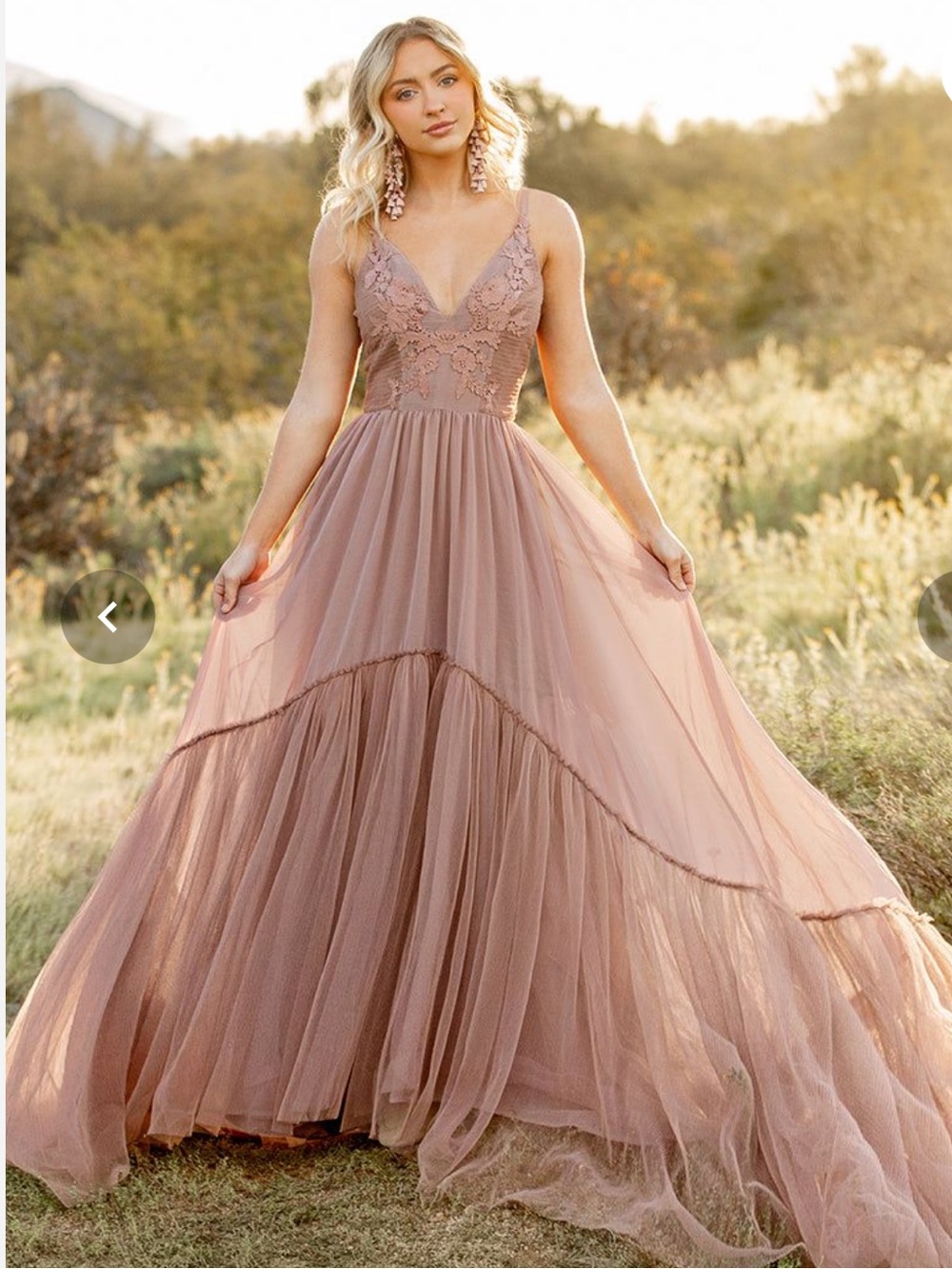 Mckenna Impact Dress in Rose Taupe Prom/Wedding Gown Sz small